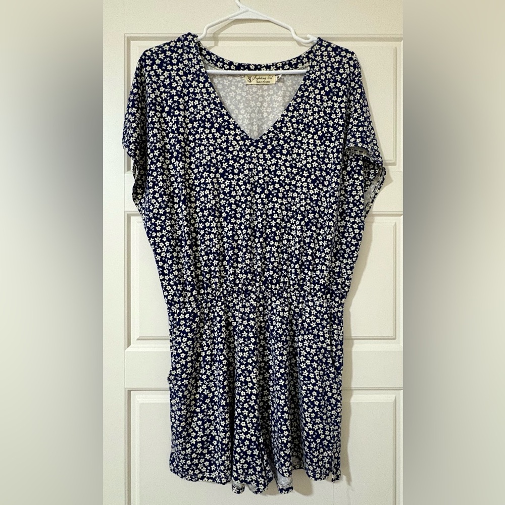 Fighting Eel Blue and White Floral Dress